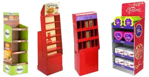 Custom Retail POP Corrugated Cardboard Floor Display Stand Manufacturers