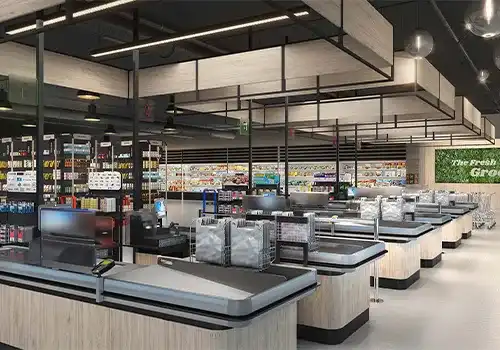 Shopping Mall Checkout Counters