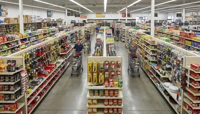 Double Sided Gondola Shelving Applications