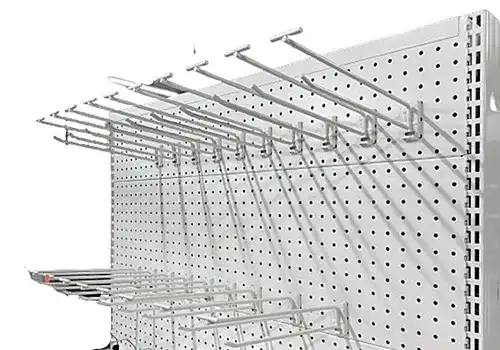 Gondola Shelving Shelf dividers and hooks