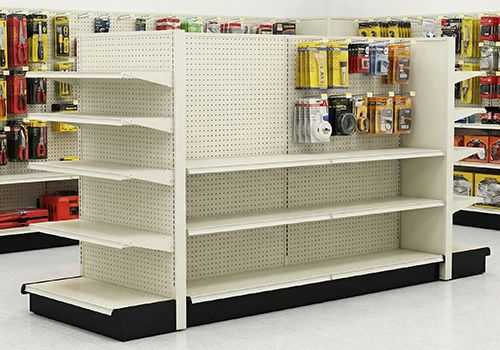 Pegboard Retail Display Shelving
