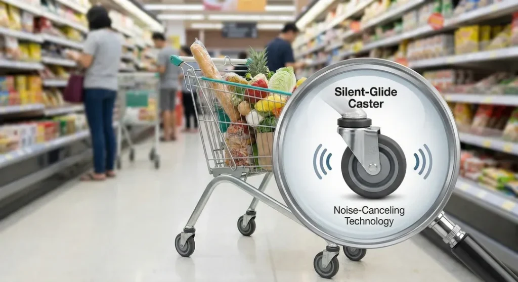 Shopping cart wheel