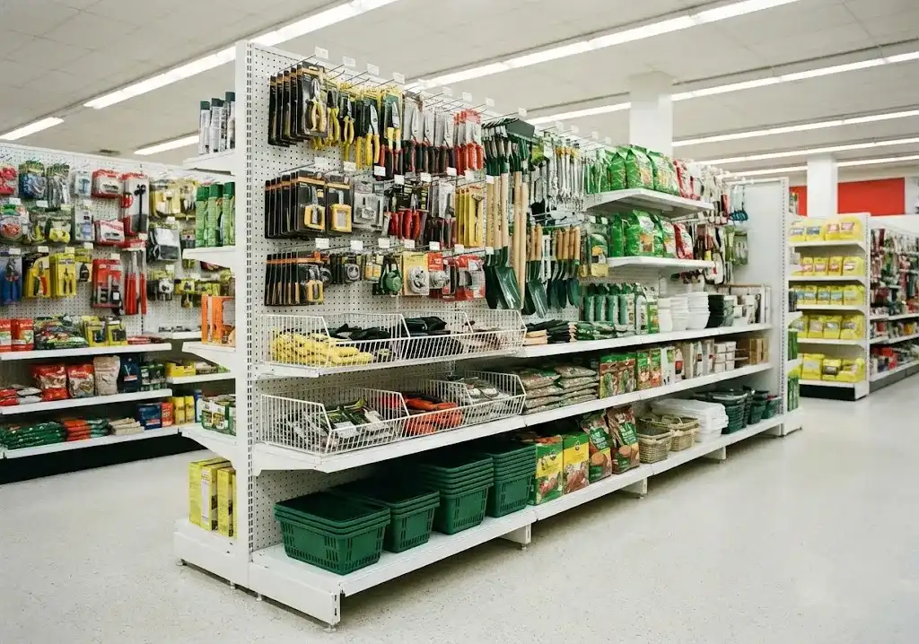 Double Sided Pegboard Gondola Units