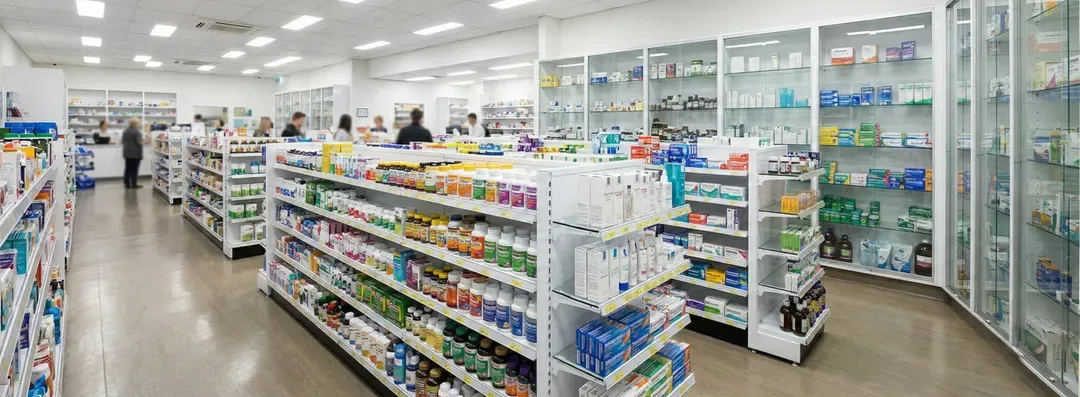 Pharmacy & Chemist Display Shelving
