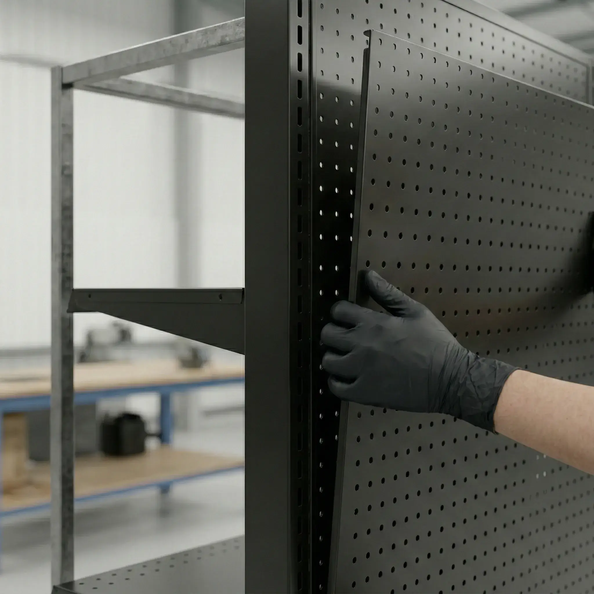 Black Gondola Shelving
