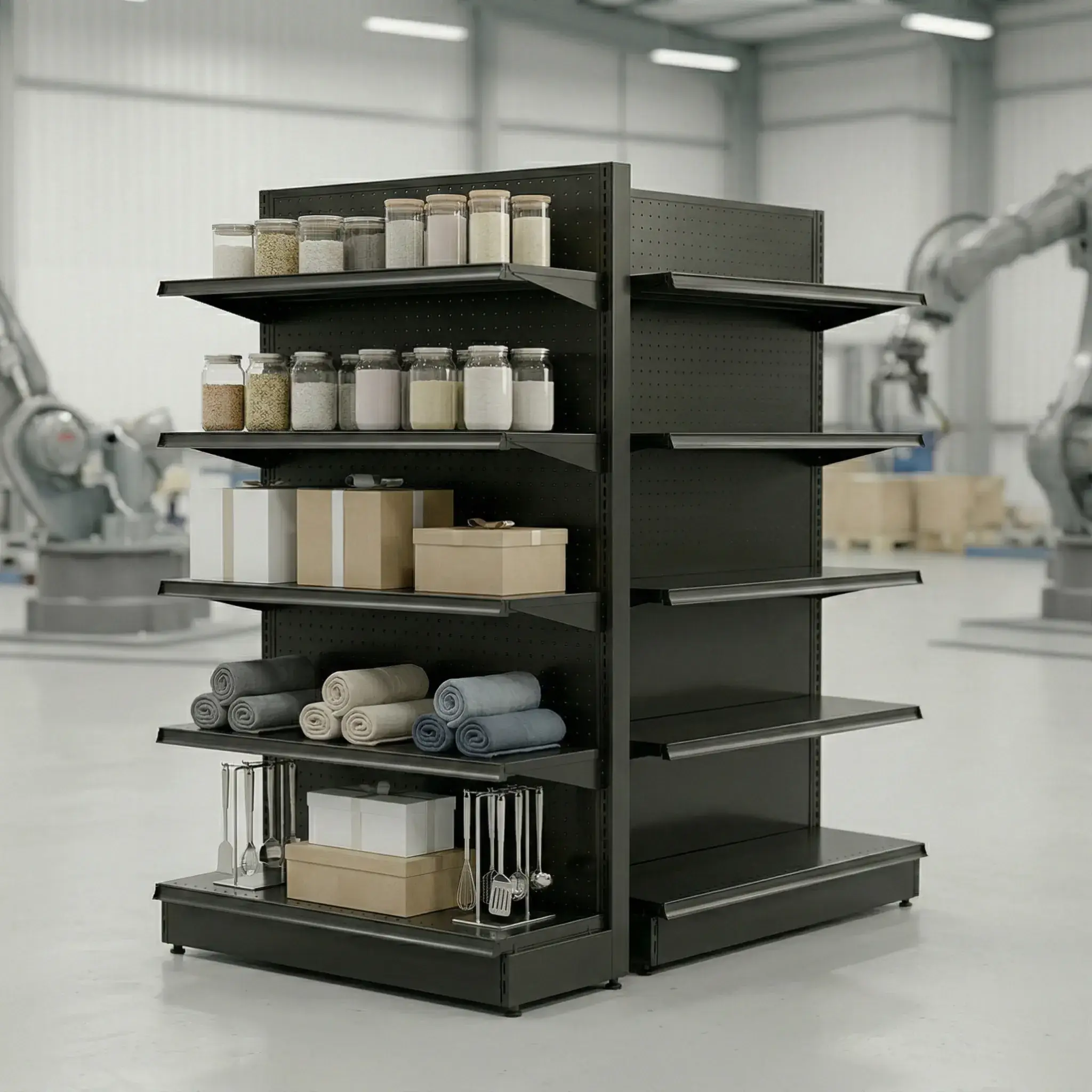 Black Gondola Shelving