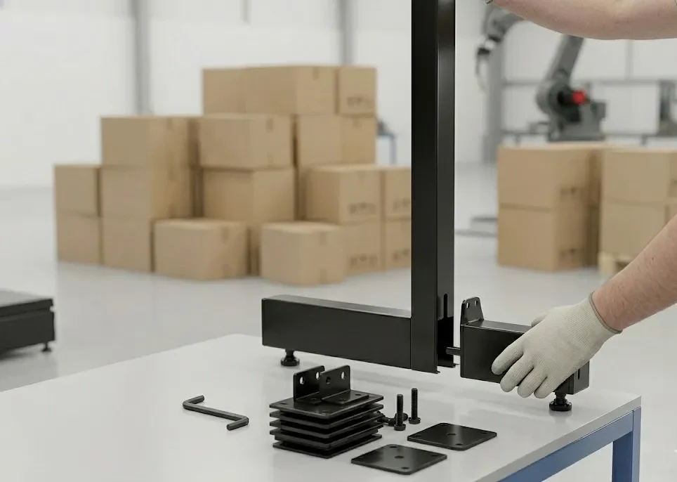 Black Supermarket Shelf Assembly