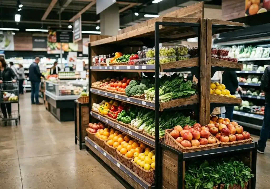 Island Produce Gondola Shelving