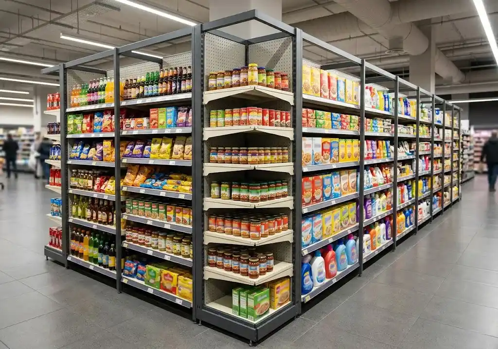 Outside Corner Gondola Shelving