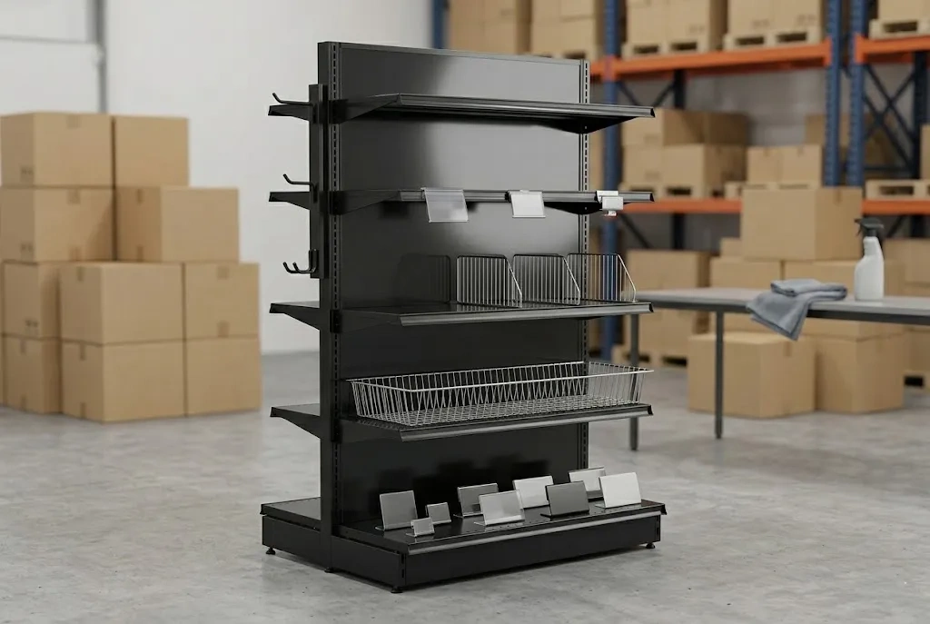 black metal gondola shelving Accessories
