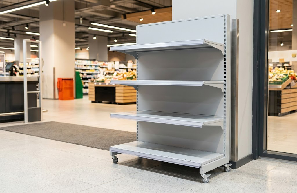 supermarket promotional display shelf unit