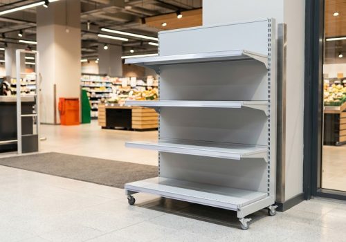 supermarket promotional display shelf unit